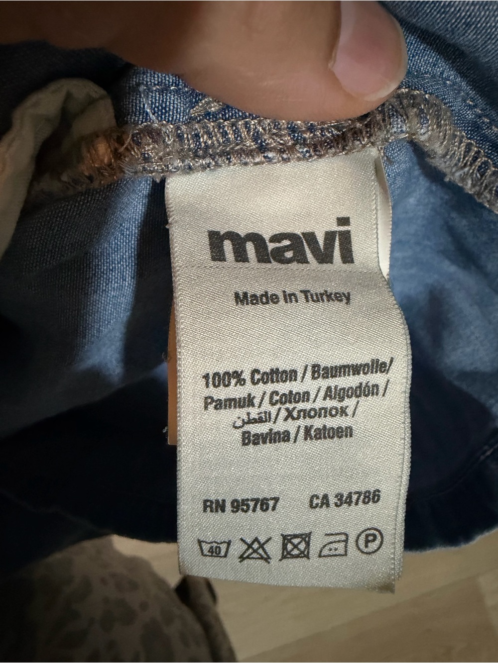 Mavi Indigo Short Sleeve Denim Shift Dress - Picture 6 of 7